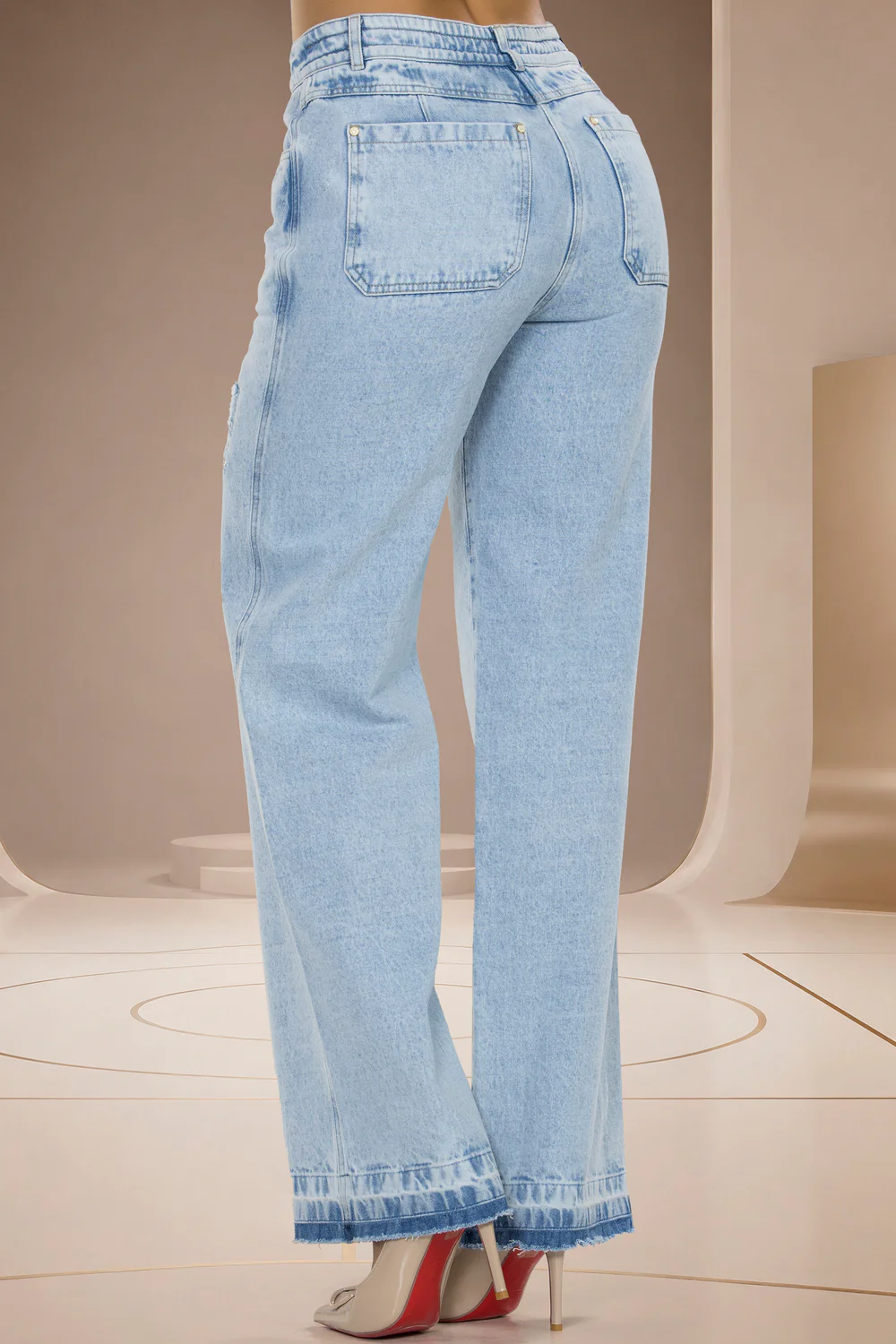 Jean Palazzo Tiro Alto Azul Claro – CATAR