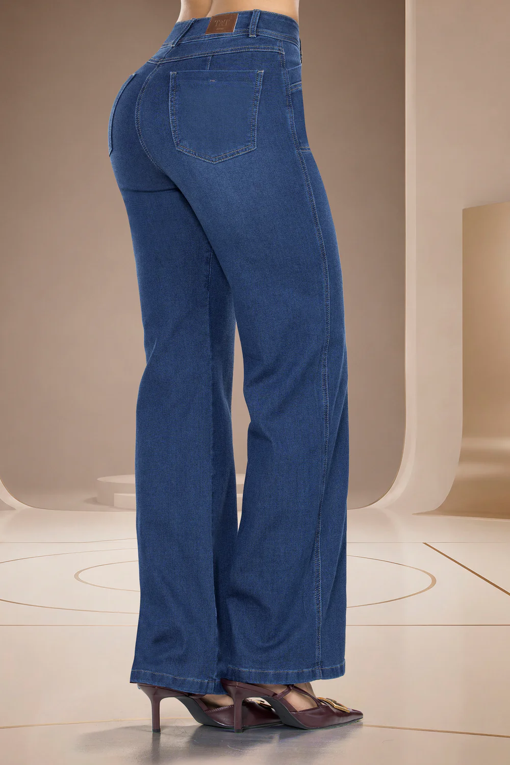 Jean Wide Leg Índigo Tiro Alto Azul Oscuro – JAPÓN