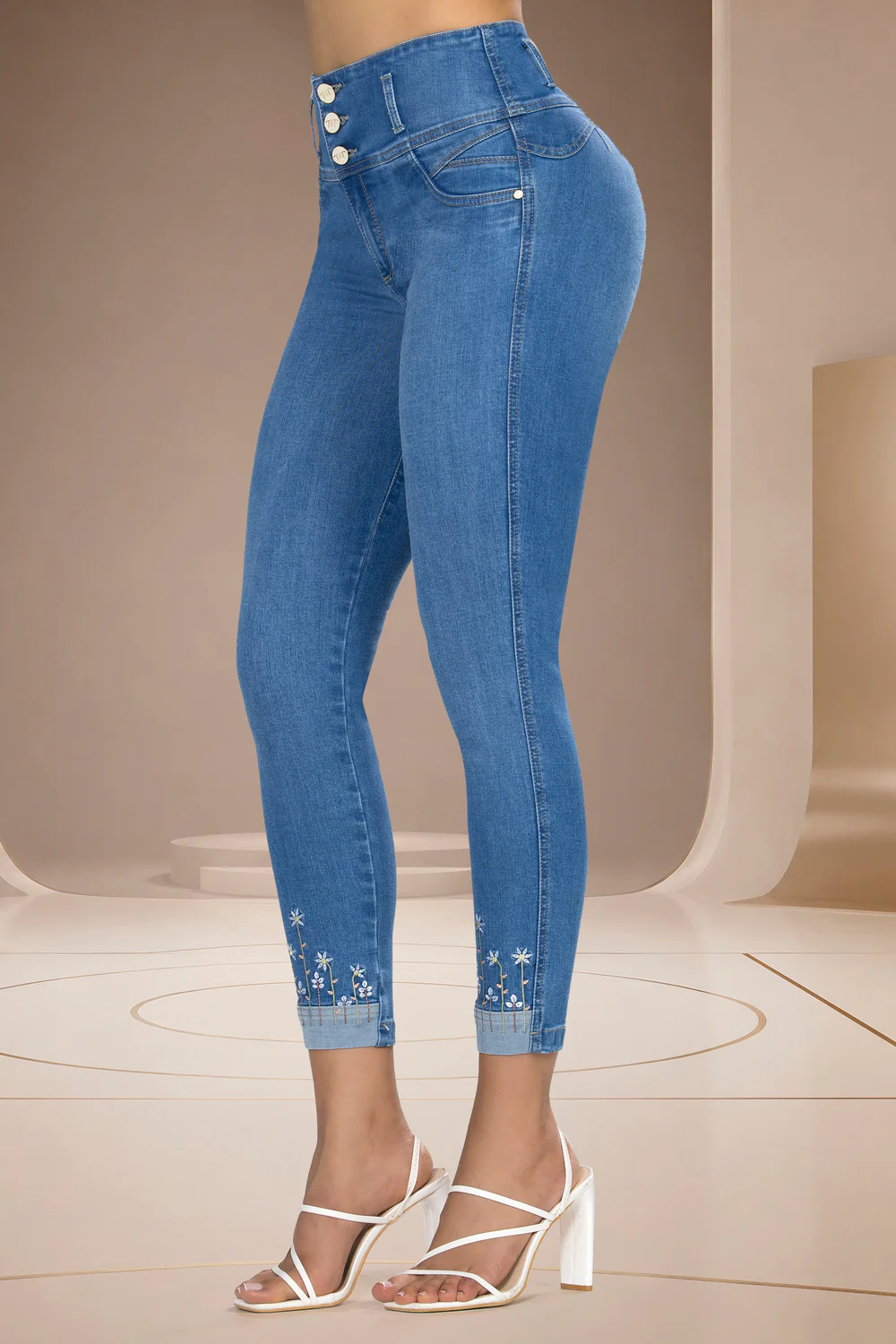 Jean Skinny Tiro Alto Azul Medio – PARAGUAY 5 Reseñas