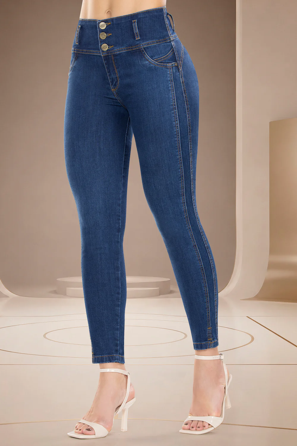 Jean Skinny Tiro Alto Azul Oscuro – TÚNEZ
