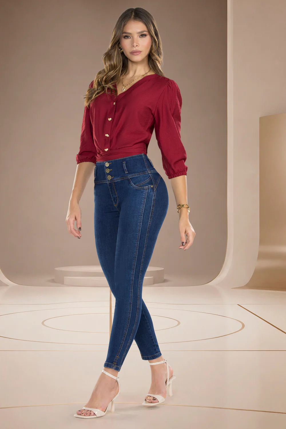 Jean Skinny Tiro Alto Azul Oscuro – TÚNEZ
